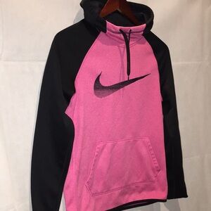 Nike Therma Fit Hooded Sweatshirt Pink And Black